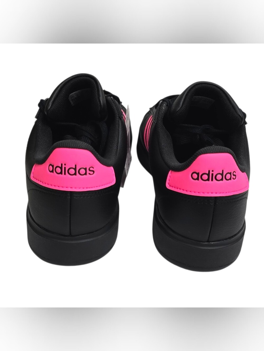 Adidas Grand Court 2.0 Women’s 7.5 Black Pink JS1757 New With Tags - Picture 8 of 12
